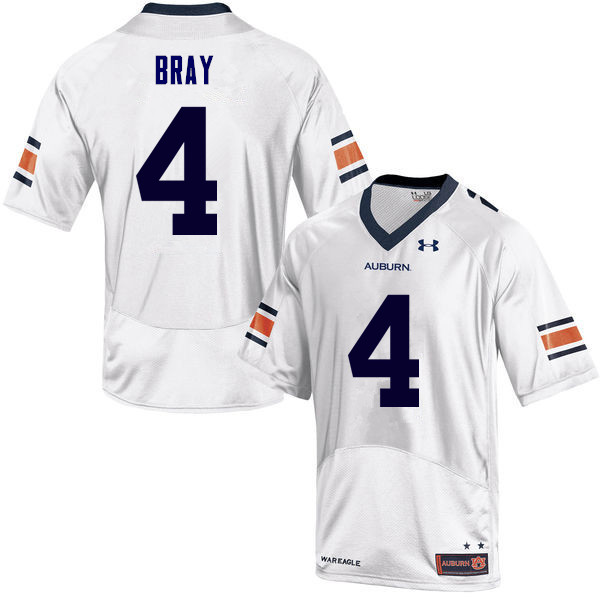 Auburn Tigers Men's Quan Bray #4 White Under Armour Stitched College NCAA Authentic Football Jersey OIC7274XK